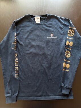 Simply Southern Navy Long Sleeve Shirt Small